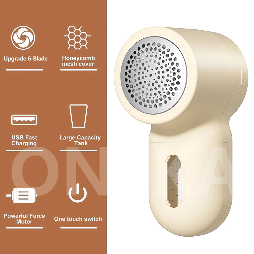 ONEKA LED Fabric Shaver & Lint Remover – Rechargeable Defuzzer Fabric Lint Shaver Axl