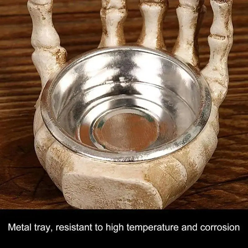 Resin Skull Candle Holder – Halloween Décor Ornament Gift Skull Candle Holder Axl