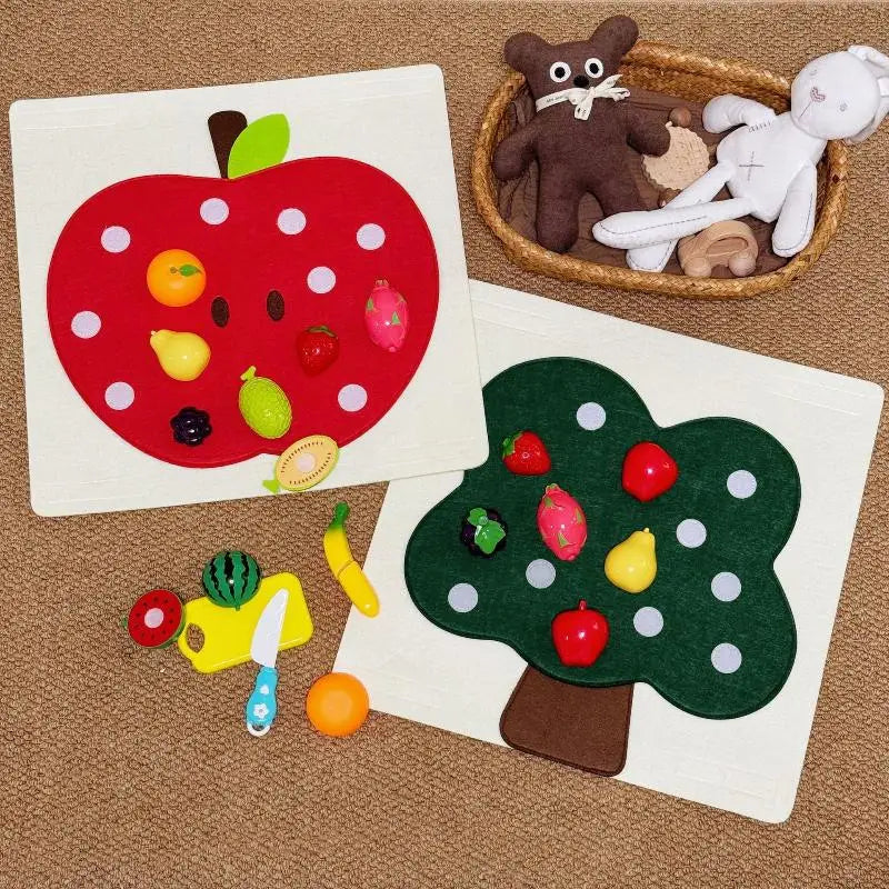 Felt Board Fruit Cutting Wall Sticker – Kids Educational Toy Educational Felt Toy Axl