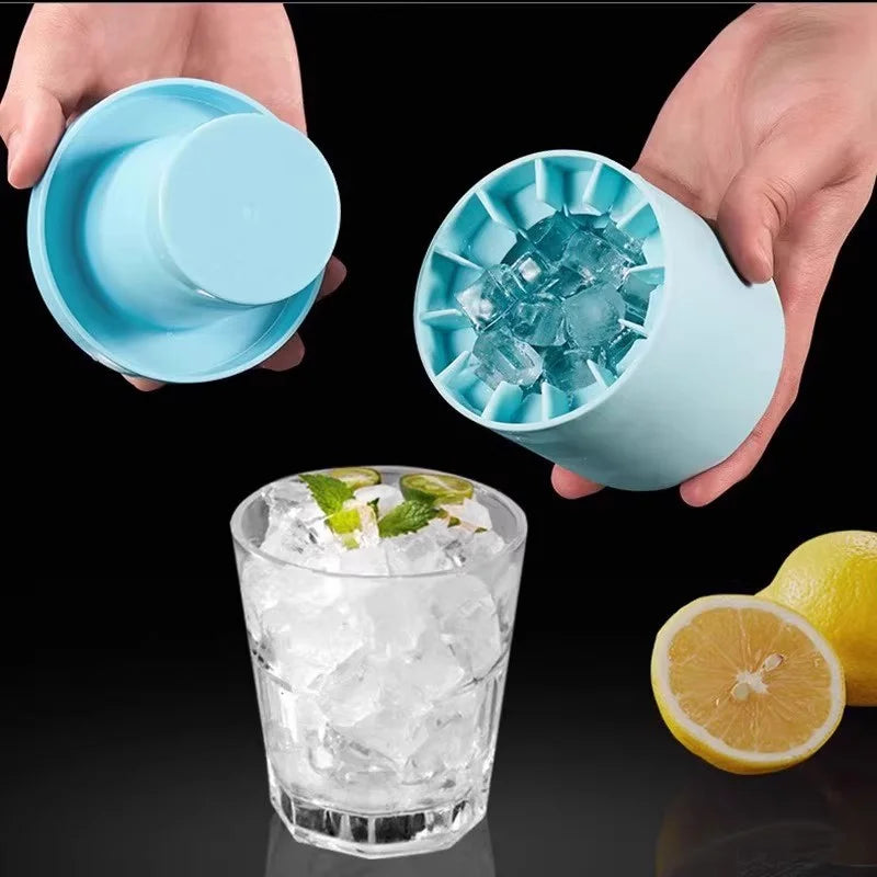 Silicone Ice Bucket Mold – Quick Freeze Whiskey & Bar Ice Tray Ice Cube Mold Axl