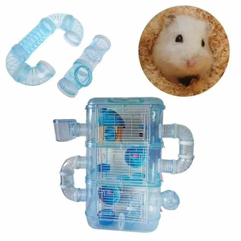 Hamster Tunnel Tube Set – Connectable Plastic Cage Toy Small Pet Tunnel Toy Axl