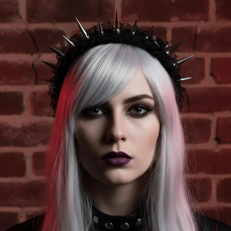 Gothic Punk Lace Rivet Headband – Cosplay & Party Accessory Lace Rivet Headband Axl