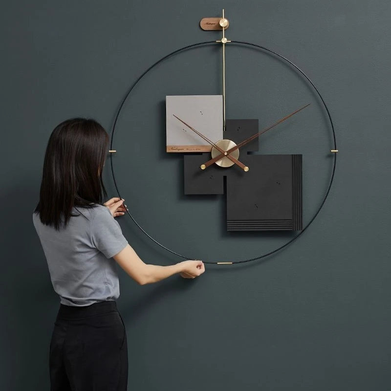 Modern Large 80cm Silent Wall Clock – Minimalist Quartz Decor Wall Clock Axl