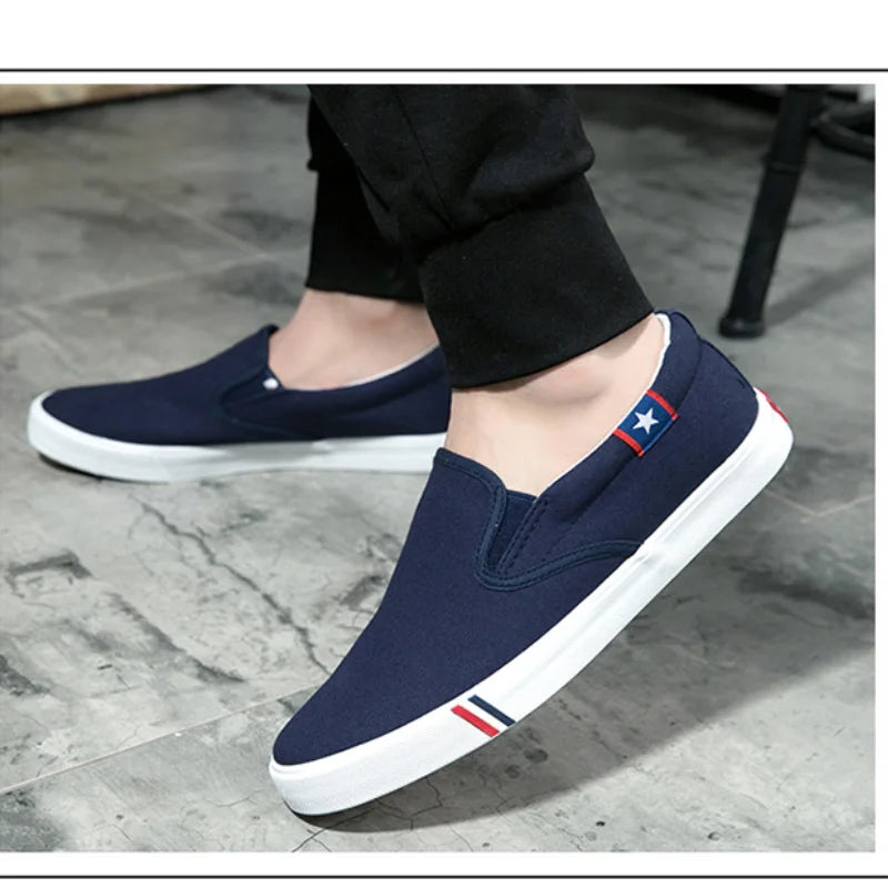 YBQJOO Men's Canvas Slip-On Loafers – Lightweight Casual Shoes Canvas Slip-On Loafers Axl