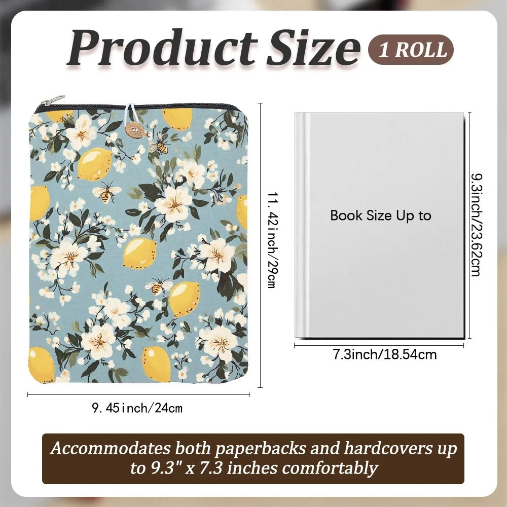 Polyester Book Cover Notebook Wrap with Button – Lemon Print Notebook Cover Wrap Axl