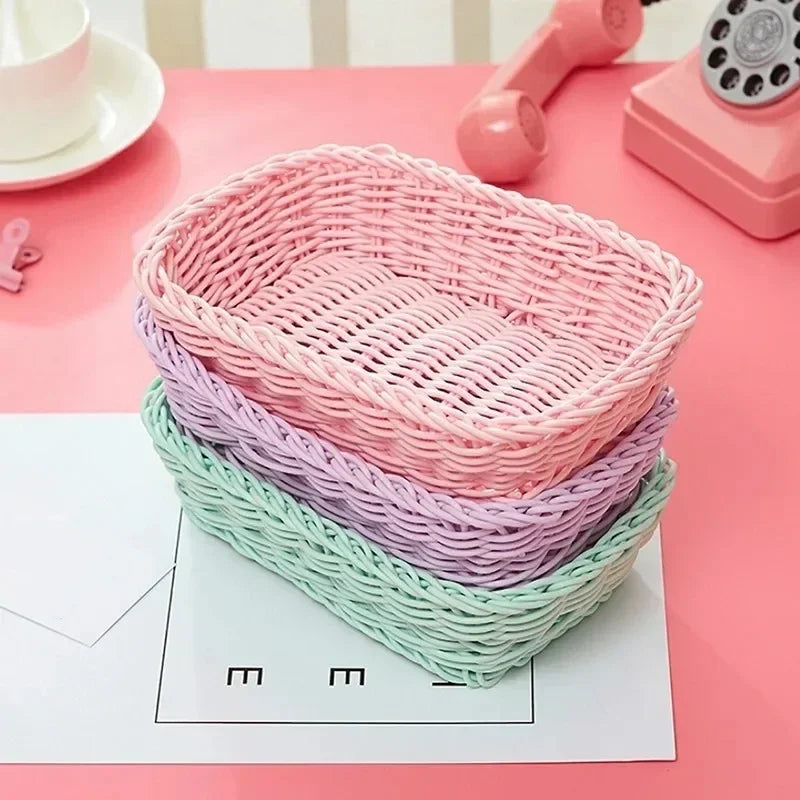 Handwoven Storage Basket – Kitchen, Cosmetics & Home Organizer Woven Storage Basket Axl