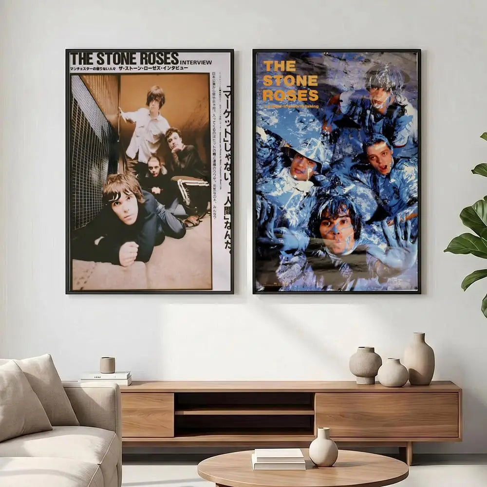 Rolling Stones Roses HD Poster – Waterproof Sticky Wall Art Wall Art Poster Axl