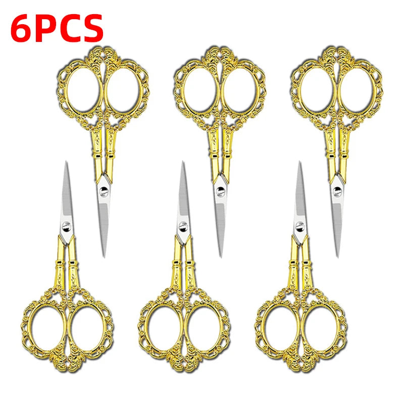 Vintage Stainless Steel Tailor Scissors – Sewing & Embroidery Tailor Scissors Axl Gold 6pcs