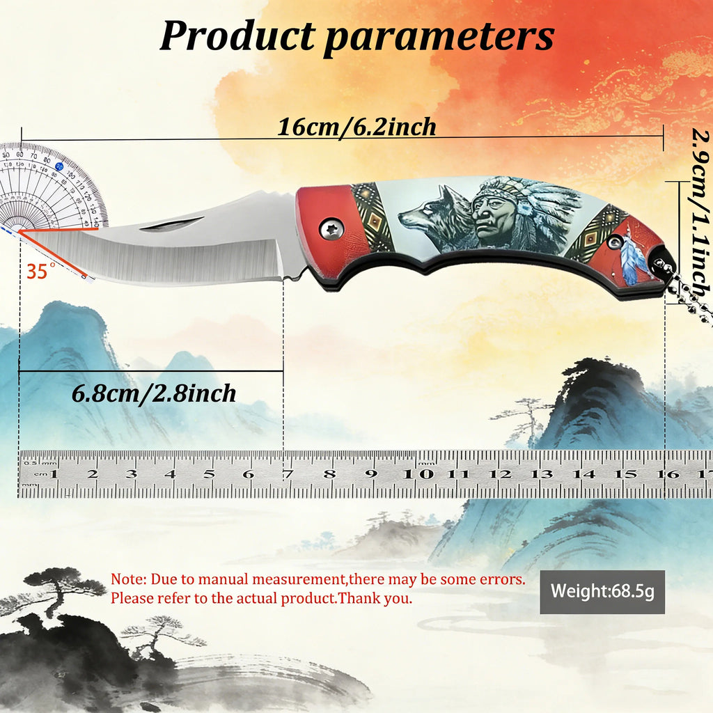 Multifunctional Folding Knife – EDC Camping & Fishing Utility Folding Pocket Knife Axl