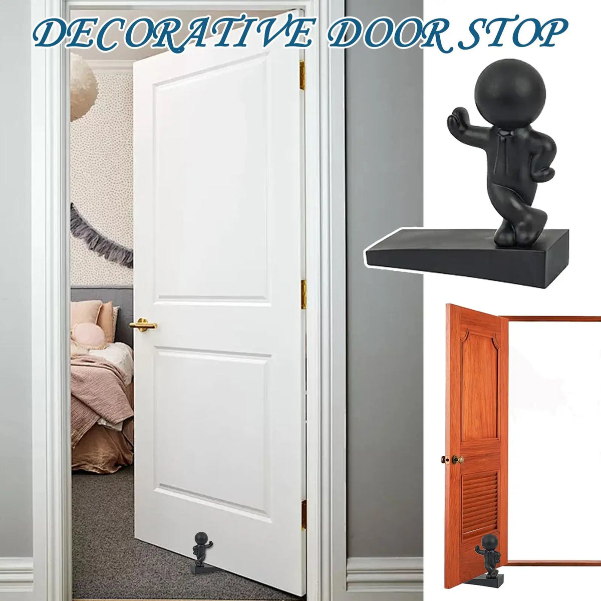 Cute Rubber Door Stop – Draft Stopper, Floor & Wall Protector Decorative Door Stop Axl
