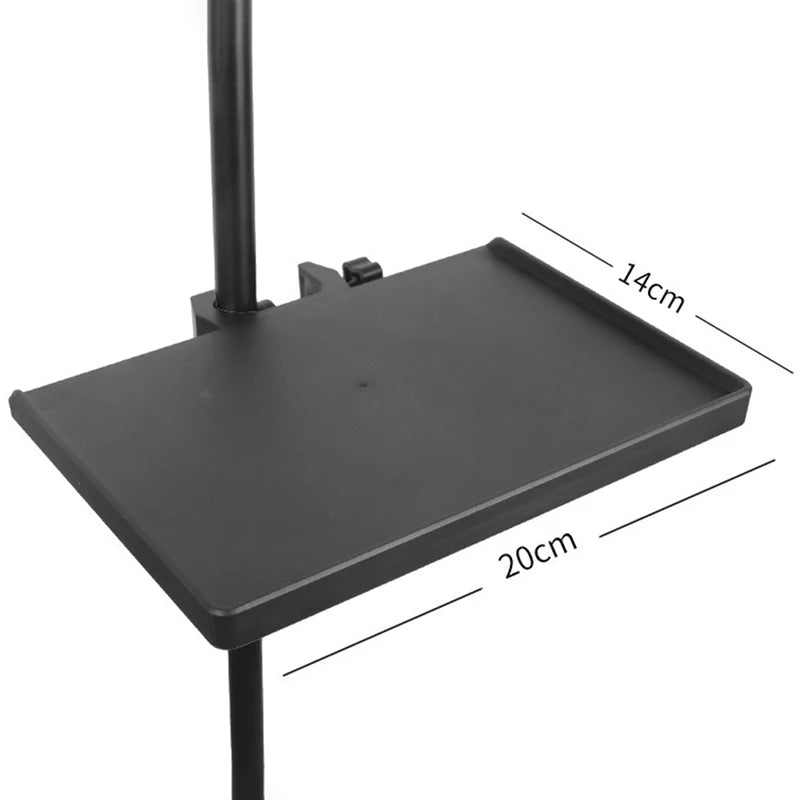Clip-On Microphone Stand Tray with Phone Holder | 20×14 cm Microphone Stand Tray Axl