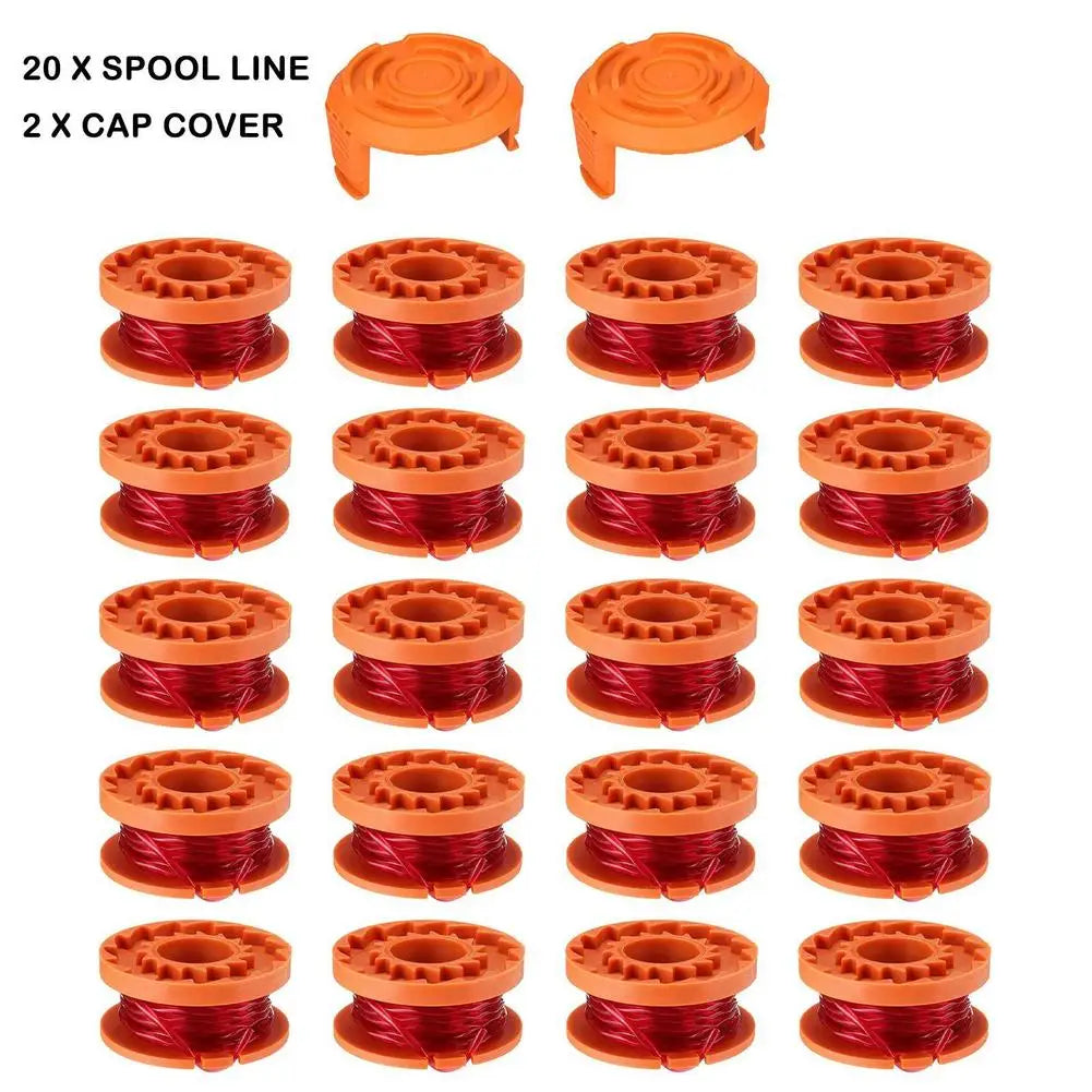 WORX WA0010 Replacement Trimmer Line Spool Set – 20 Pack Trimmer Spool Set Axl SET A