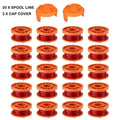 WORX WA0010 Replacement Trimmer Line Spool Set – 20 Pack Trimmer Spool Set Axl SET A