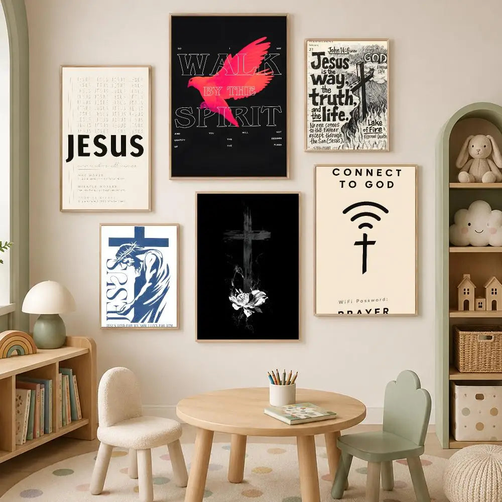 Bible Verse Jesus Christ Christian Wall Art Poster | Waterproof Wall Art Poster Axl