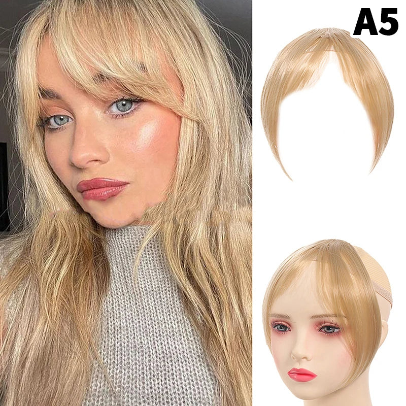 Synthetic Wig Bangs Clip-In Hair Extensions for Women Clip-In Hairpiece Axl A5