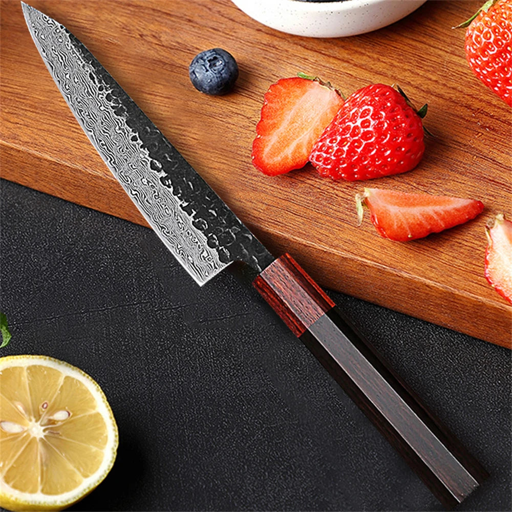 67-Layer Damascus Steel Utility Kitchen Knife – Sharp & Durable Damascus Kitchen Knife Axl Utility Knife