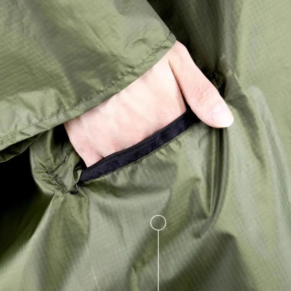 3-in-1 Waterproof Hooded Raincoat – Lightweight Hiking Poncho Outdoor Rain Poncho Axl
