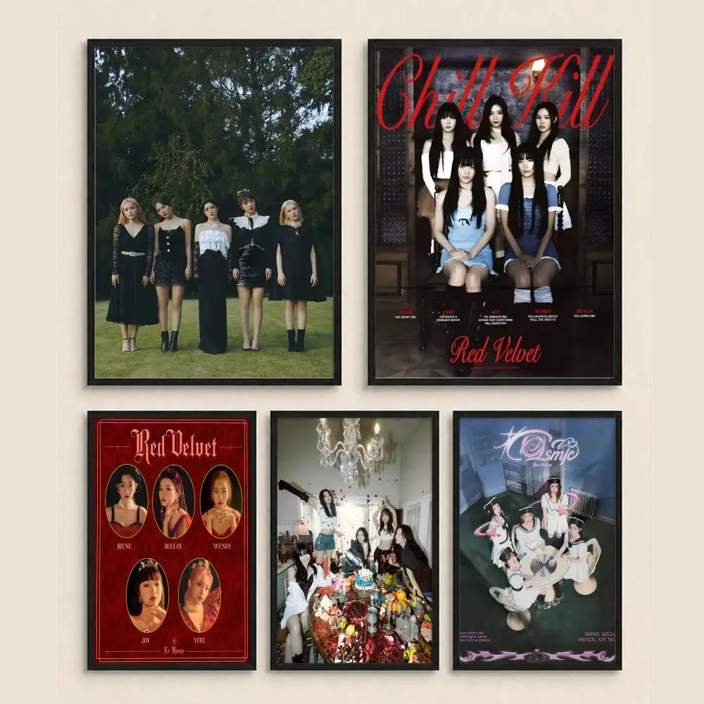 Red Velvet Idol HD Wall Poster – Waterproof Sticky Home Decor Wall Art Poster Axl