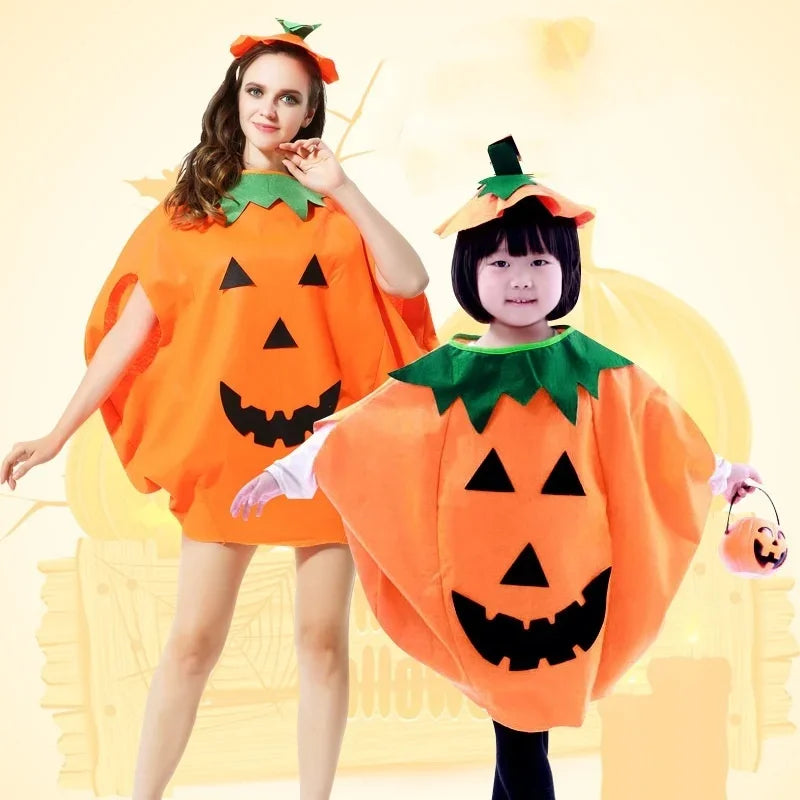 Halloween Pumpkin Costume & Hat Set – Kids & Adults Halloween Costume Set Axl