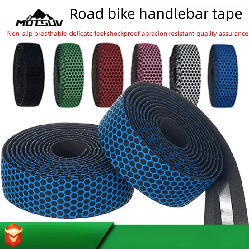 Road Bike Handlebar Tape – Silicone Honeycomb Non-Slip Bar Wrap Handlebar Tape Axl
