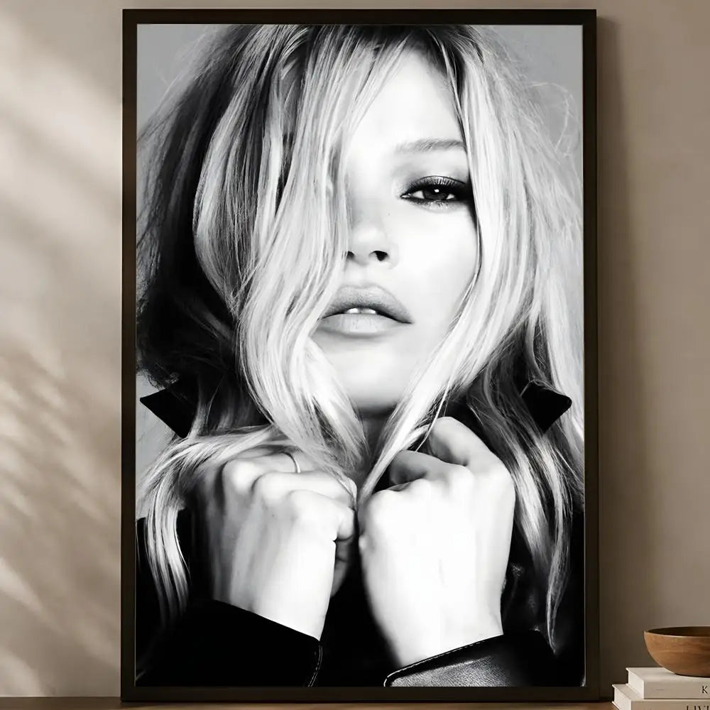 Kate Moss HD PVC Self-Stick Wall Art Poster – Waterproof Decor Wall Art Poster Axl White12 60X90cmNoframe