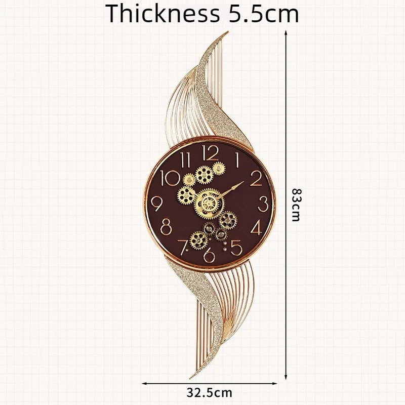 Modern Silent Large Wall Clock – Minimalist Geometric Decor Wall Clock Axl