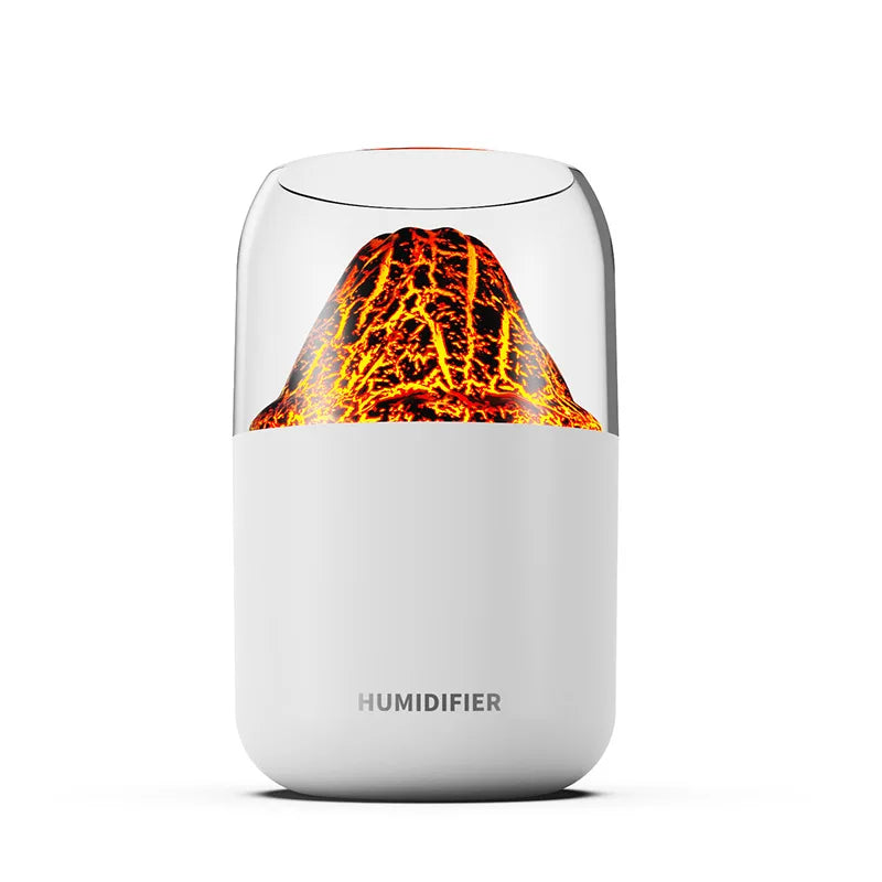 BALASHOV Mini USB Volcano Humidifier – Silent Desktop Mist Lamp Desktop Humidifier Axl WHITE