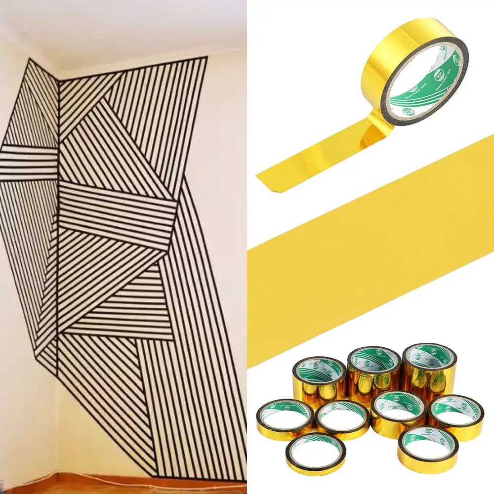 Laser Gold Decorative Paper Tape – DIY Craft Washi Tape Decorative Craft Tape Axl