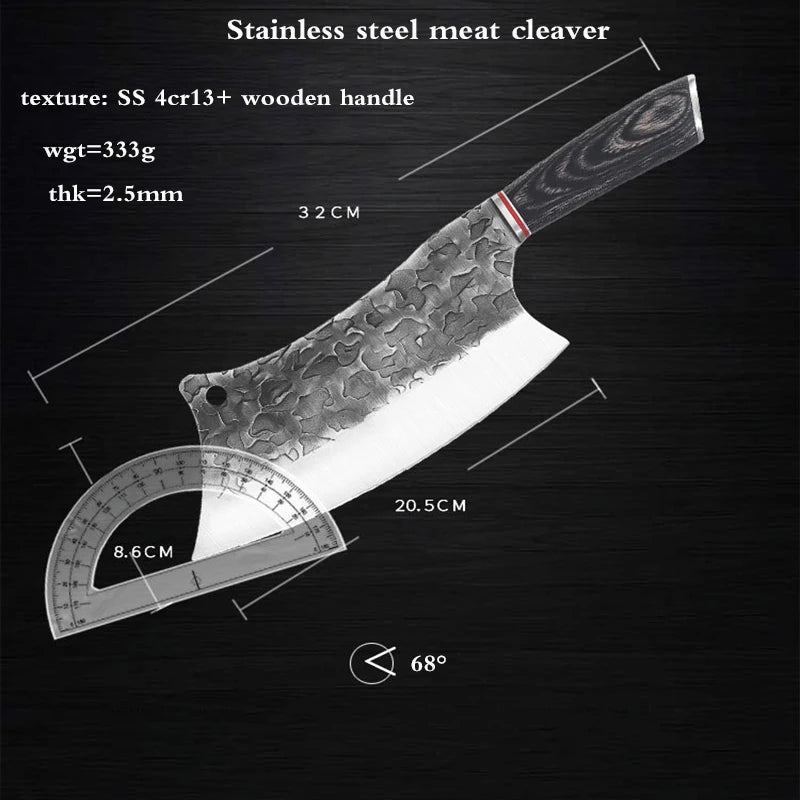 8-Inch Hammer-Forged Stainless Steel Boning & Chef's Knife Chef's Boning Knife Axl 8 Inch Cleaver B China Mainland