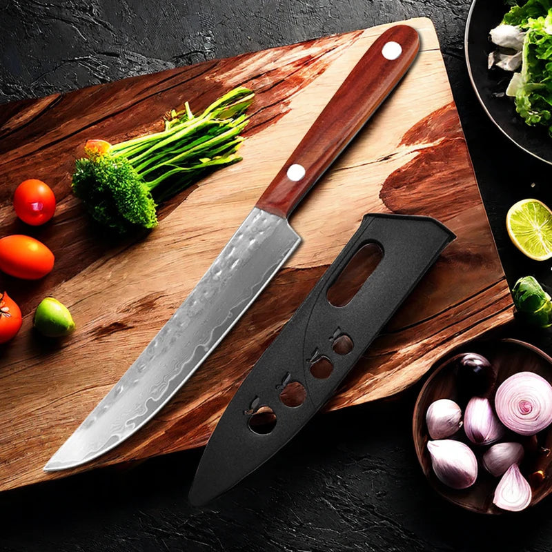 67-Layer Damascus Steel Knife – Paring & Utility Kitchen Set Damascus Kitchen Knife Axl