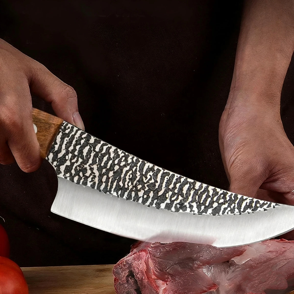 SHENJIU Forged Stainless Steel Boning Knife – 14.5" Butcher Boning Knife Axl
