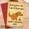 Father's Day Dog Lover Card with Envelope – Funny Pet Humor Greeting Card Axl 2 sets