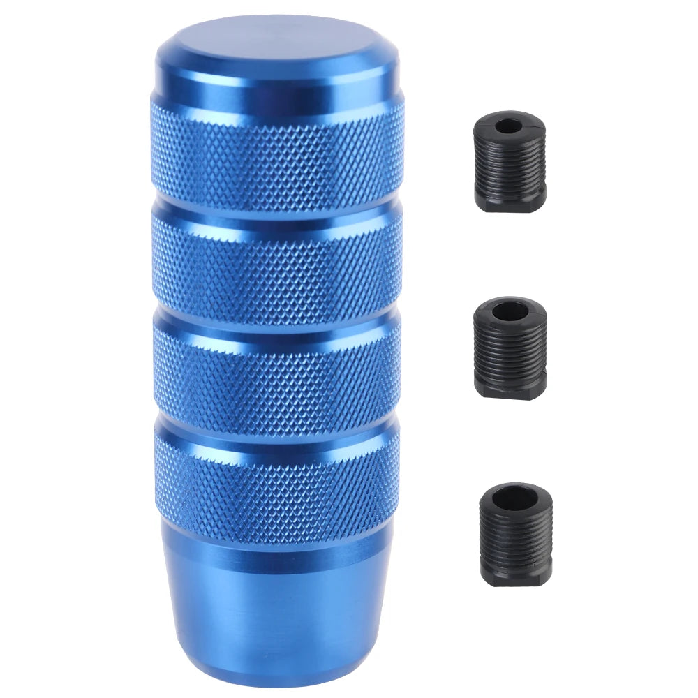 Universal Aluminum Knurled Gear Shift Knob 95MM Manual Gear Shift Knob Axl Blue