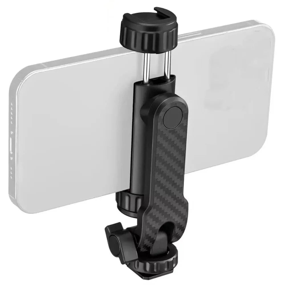 360° Phone Tripod Mount with Dual Cold Shoe | Universal Holder Phone Tripod Mount Axl