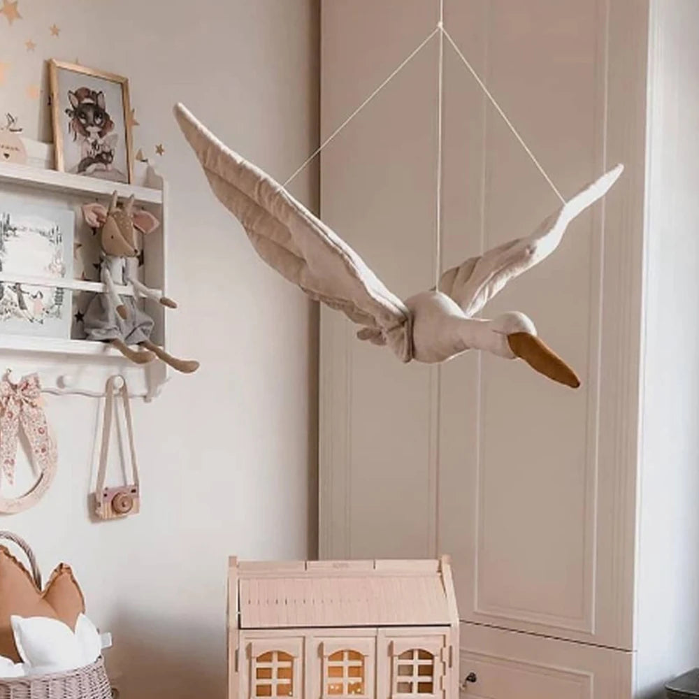 Swan Plush Wall Hanging – Nursery & Baby Room Decor Ornament Nursery Wall Hanging Axl