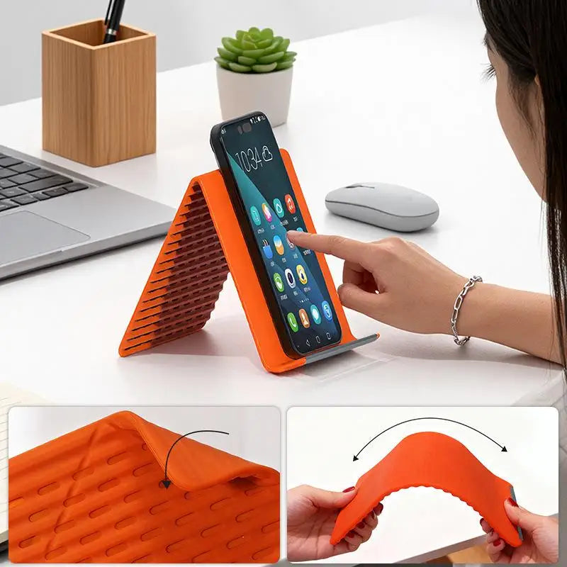 Flexible Silicone Phone & Tablet Stand – Foldable & Portable Phone & Tablet Stand Axl