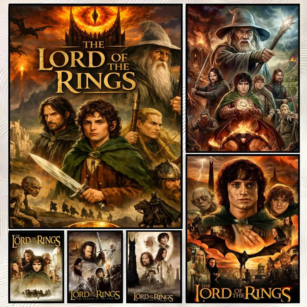 Lord of the Rings Self-Stick HD PVC Wall Poster – Waterproof Wall Art Poster Axl