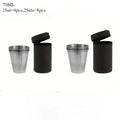 8-Piece Stainless Steel Shot Glasses Set with Storage Bag Shot Glass Set Axl Four cups 70ml-2pcs