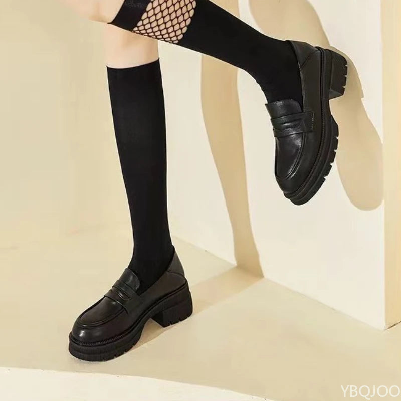 Women's Wedge Loafers – Slip-On Casual Leather Pumps Wedge Loafer Pumps Axl