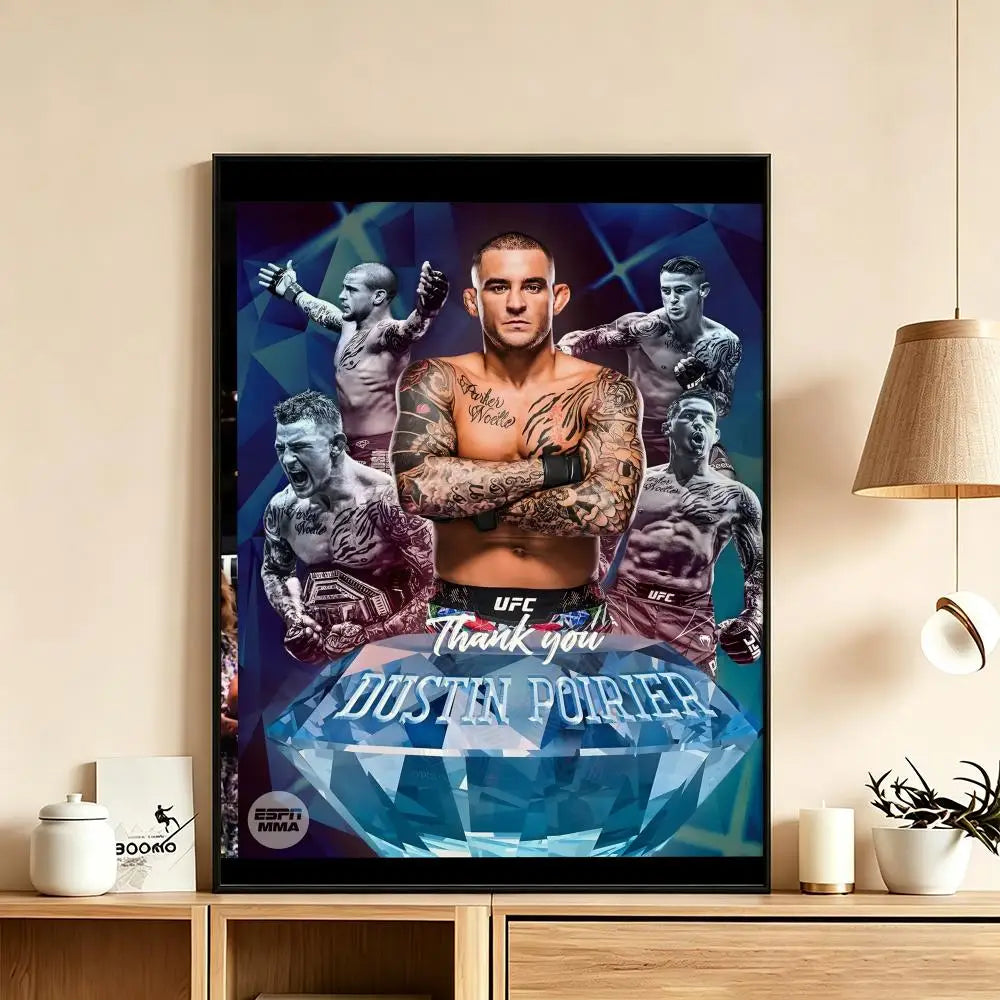 Dustin Poirier HD Poster – Waterproof Sticky Wall Art Decor Wall Art Poster Axl White1 30X40cmNoframe
