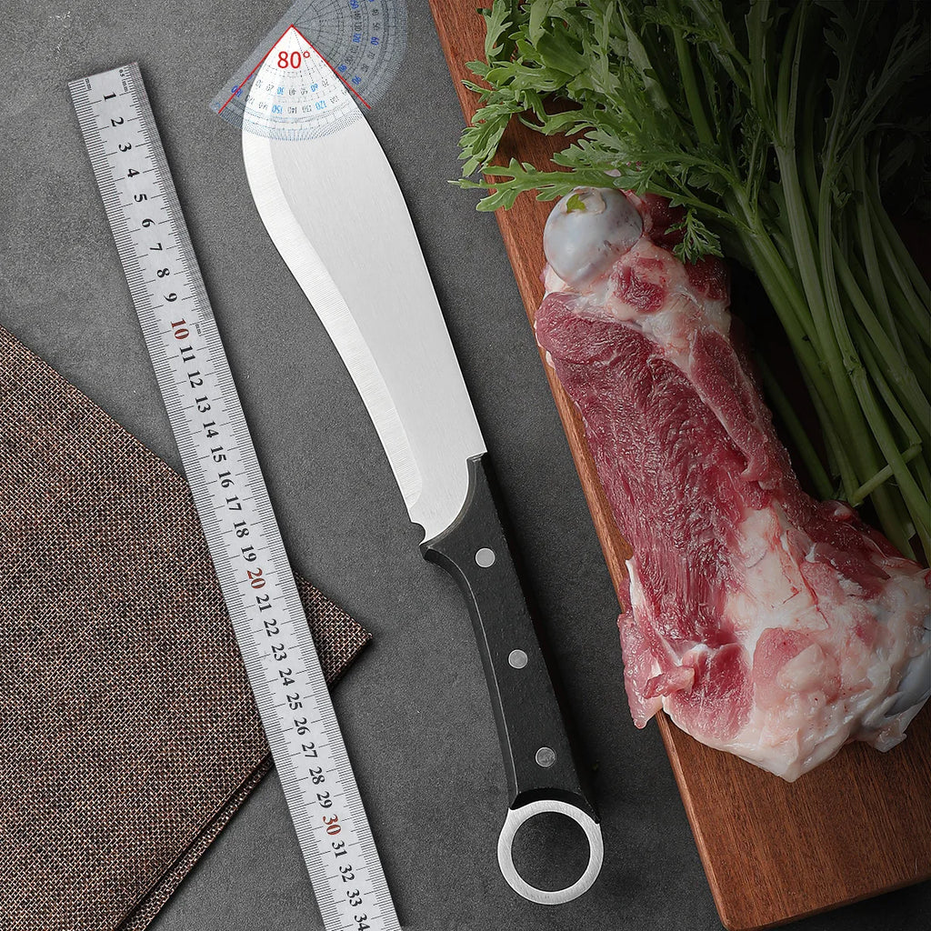 SHENJIU Stainless Steel Butcher Knife – Meat & Bone Cutter Butcher Knife Axl