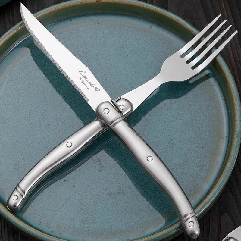 Laguiole Stainless Steel Cutlery Set – 4–24 Piece Silverware Cutlery Set Axl