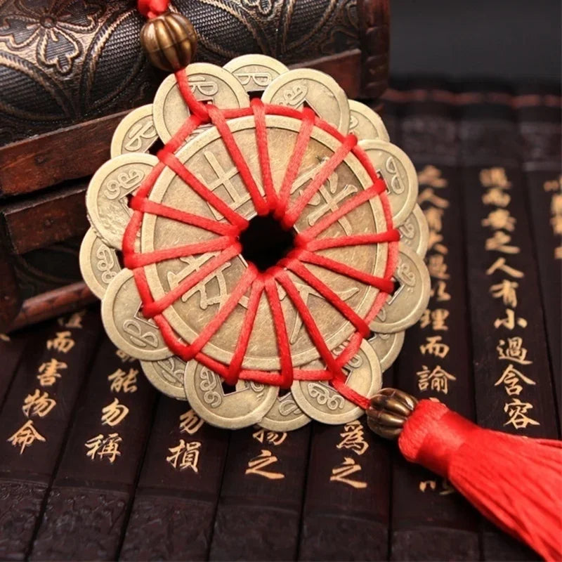 Feng Shui Mystic Knot Lucky Coins Wall Hanging Decor Wall Hanging Decor Axl 1