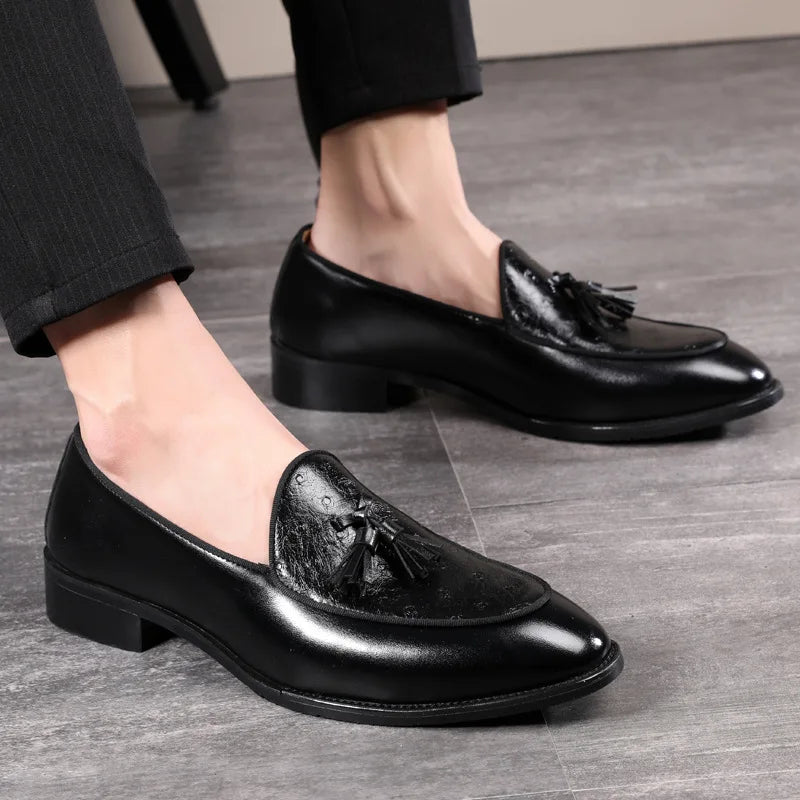Men's Tassel Loafers – Slip-On Faux Suede Dress Shoes Men's Dress Loafers Axl