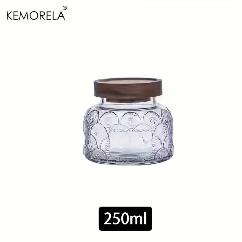 Retro Crabapple Airtight Glass Storage Jars | 1 or 3 Pcs Set Glass Storage Jars Axl 250ml