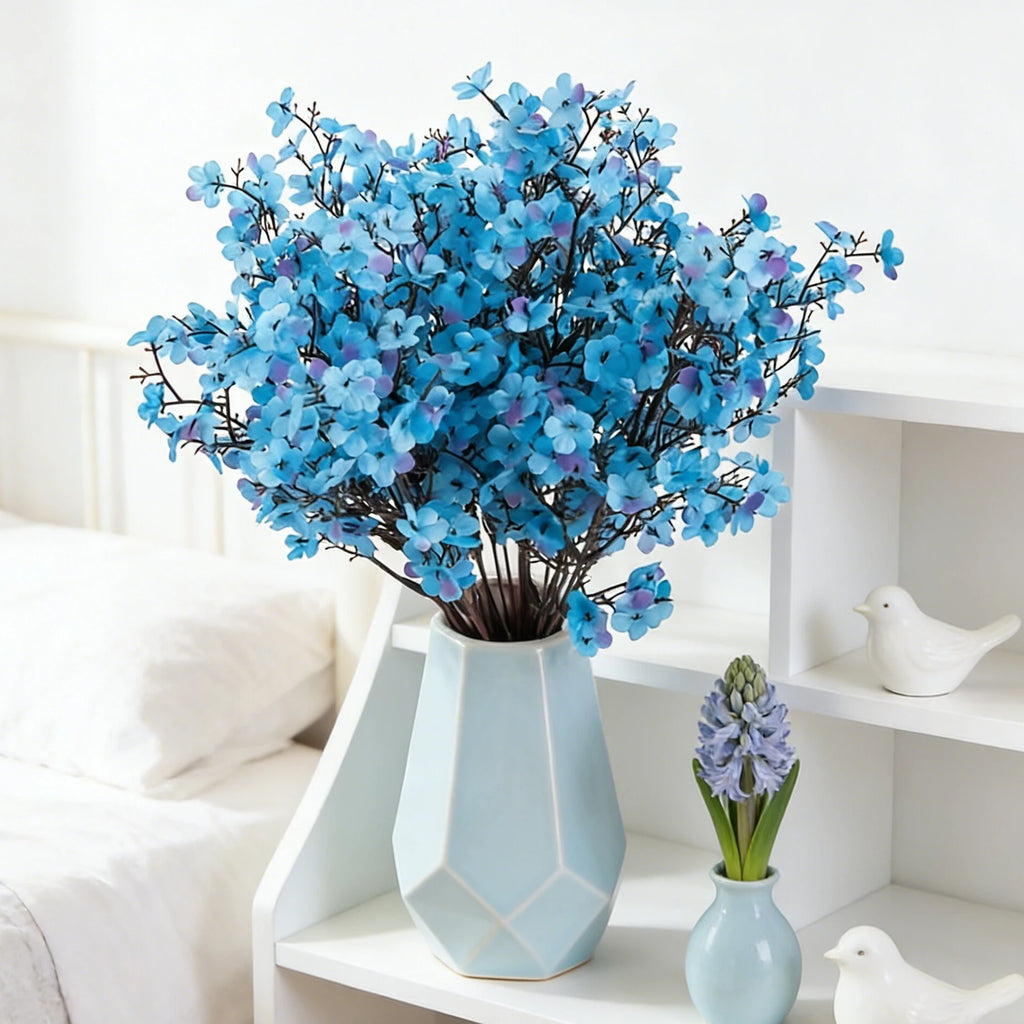 Silk Artificial Gypsophila Peach Blossom Stems | Wedding Décor Artificial Flower Stems Axl