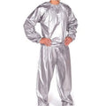 PVC Sauna Suit Set – Men & Women Sweat Fitness Suit Sauna Sweat Suit Axl Silver XL