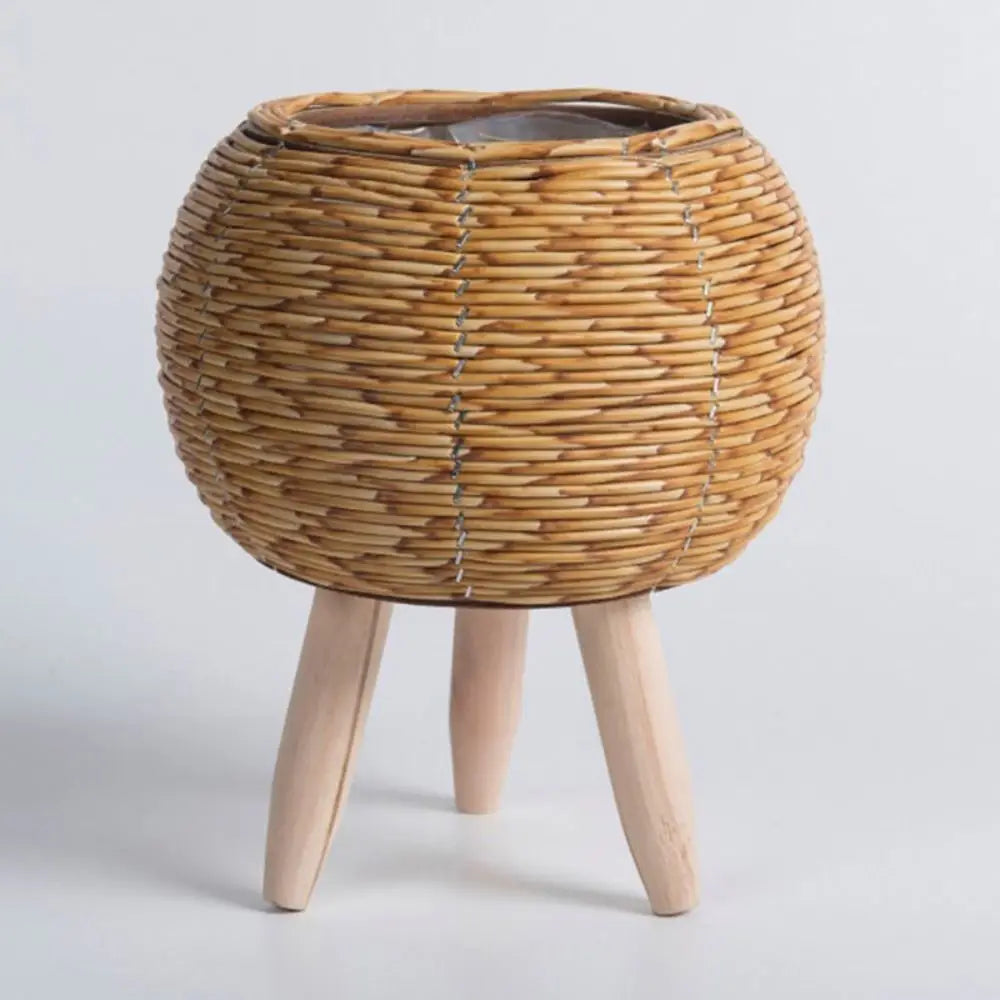 Rattan Woven Flower Pot with Removable Legs | Nordic Plant Stand Woven Plant Stand Axl 175
