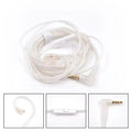 KZ Silver Plated Earphone Upgrade Cable 3.5mm 2-Pin with Mic Earphone Upgrade Cable Axl B PIN With MIC