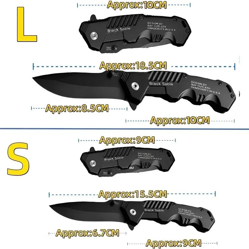 Folding Survival Knife – Stainless Steel Camping Pocket Knife Folding Pocket Knife Axl 2pcs